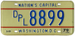 1978 (exp. 3-31-79) Diplomatic plate no. 8899