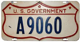 World War II-era U.S. Dept. of Agriculture plate no. A9060