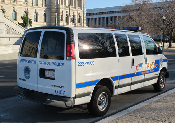 U.S. Capitol Police van parked at the Capitol.
