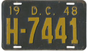 1948 Hire plate no. H-7441