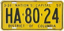 1956 Hire (Taxi) plate no. HA-80-24