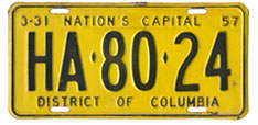 1956 Hire (Taxi) plate no. HA-80-24