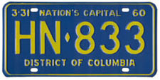 1959 Hire (Taxi) plate no. HN-833