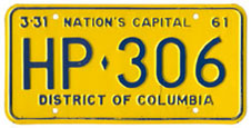 1960 Hire (Taxi) plate no. HP=306