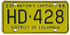 1963 (exp. 3-31-64) Hire plate no. HD-428