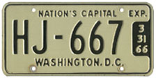 1965 (exp. 3-31-66) Hire plate no. HJ-667