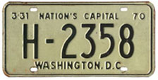 1969 (exp. 3-31-70) Hire plate no. H-2358