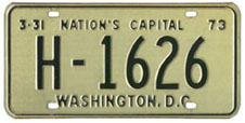 1972 (exp. 3-31-73) Hire plate no. H-1626