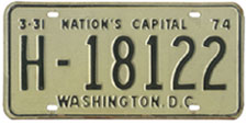 1973 (exp. 3-31-74) Hire plate no. H-18122