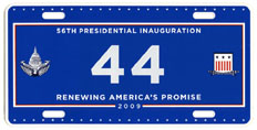 2009 Inaugural plate no. 44; click on image to see larger version