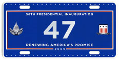 2009 Inaugural plate no. 47; click on image to see larger version