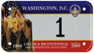 2009 Inaugural motorcycle plate no. 1: click to enlarge