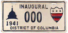 1941 Presidential Inauguration sample plate