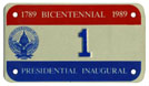 1989 Inaugural motorcycle plate no. 1
