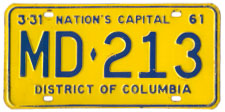 1960 (exp. 3-31-61) passenger car plate no. MD-213