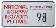 1973 Cherry Blossom Festival plate no. 98