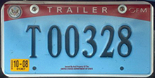 2007 OFM trailer license plate