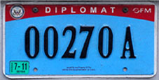 2007 base OFM U.N. Secretariat license plate no. 00270 A