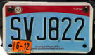 2007 base OFM Diplomatic Staff motorcycle license plate no. SVJ822