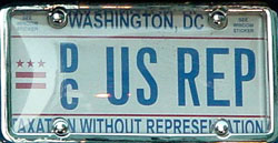 Current-style plate marked US REP
