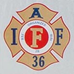Firefighters plate logo detail