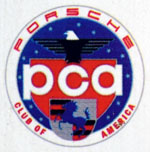 Porsche Club of America plate logo detail