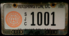 St. John's College organizational plate no. SJC 1001