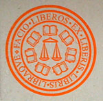 The legend in Latin on the St. John's College seal translates to "I make free adults out of children by means of books and a balance." The school is located in Annapolis, Maryland.