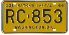 1965 (exp. 3-31-66) Rental plate no. RC-853