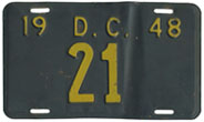 1948 Reserved Passenger plate no. 21