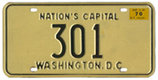 1969 reserved plate no. 301