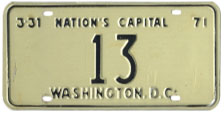 1970 reserved plate no. 13