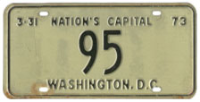 1972 reserved plate no. 95