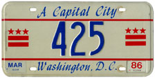 1985 reserved plate no. 425