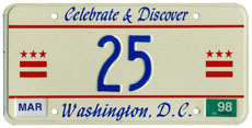 1997 reserved plate no. 25