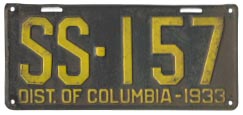1933 Sightseeing Bus plate no. 157