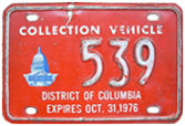 1975-76 Solid Waste Collection Vehicle permit no. 539