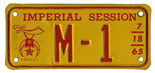 1965 Shrine convention motorcycle plate