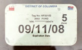 Validation sticker for HP plate no. 20152