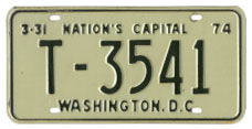 1973 (exp. 3-31-74) Trailer plate no. T-3541