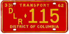 1961 (exp. 3-31-62) Transport plate no. 115