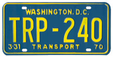 1969 (exp. 3-31-70) Transport plate no. 240