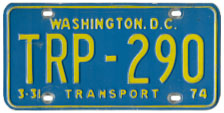 1973 (exp. 3-31-74) Transport plate no. 290
