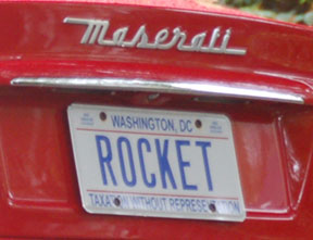 D.C. personalized plate ROCKET