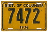 1936 Passenger plate no. 7472