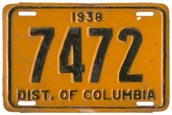 1938 Passenger plate no. 7472