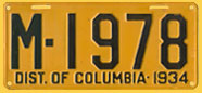 1934 passenger car plate no. M-1978