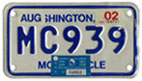 2001 Motorcycle plate no. MC939