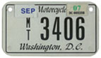 c.2004 Motorcycle plate no. MT-3406