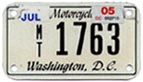 c.2003 Motorcycle plate no. MT-1763
